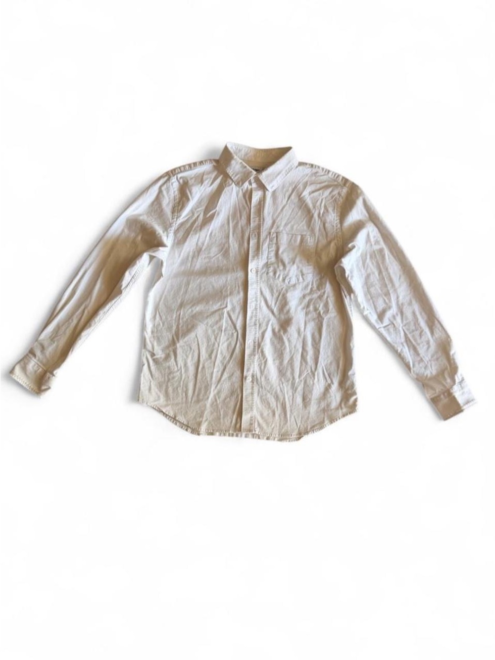 Old Navy Built-In Flex Slim Fit Oxford Shirt Mens Large White
